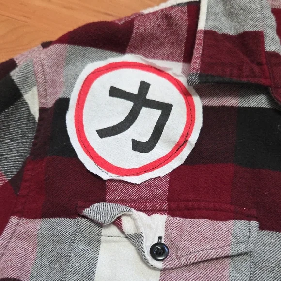 Kiss #2 Upcycled Plaid Shirt - Picture 6 of 7